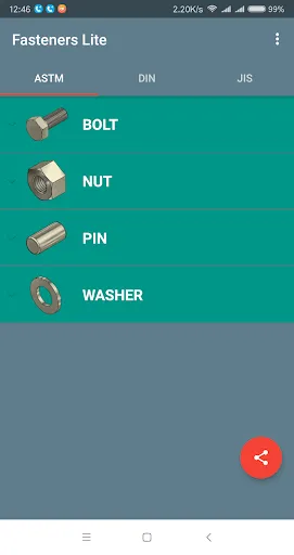 ภาพหน้าจอของ Fastener Lite