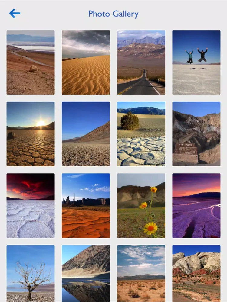 Ảnh chụp màn hình của Death Valley National Park iPad 
