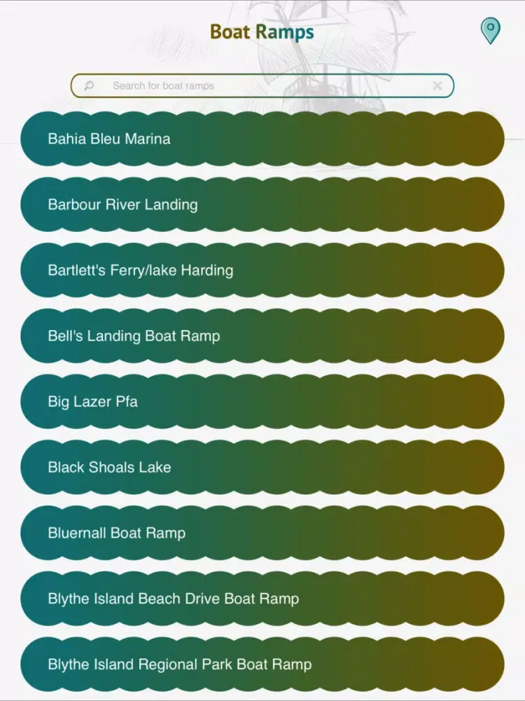 Georgia Boat Ramps & Docks iPad  Screenshots
