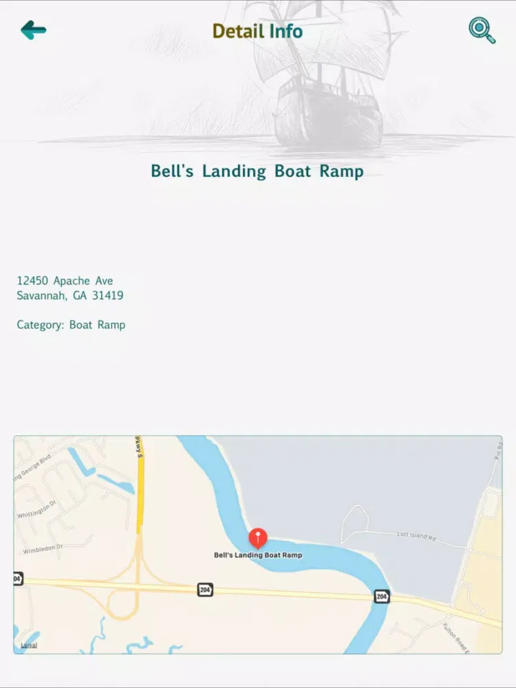 Georgia Boat Ramps & Docks iPad  Screenshots