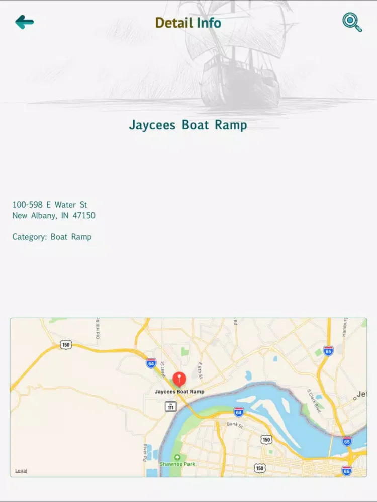 Indiana Boat Ramps & Docks iPad  Screenshots