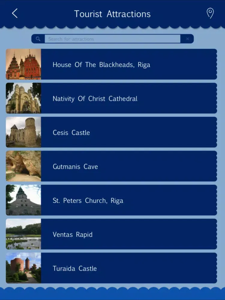 ภาพหน้าจอของ Latvia Tourism Guide iPad 