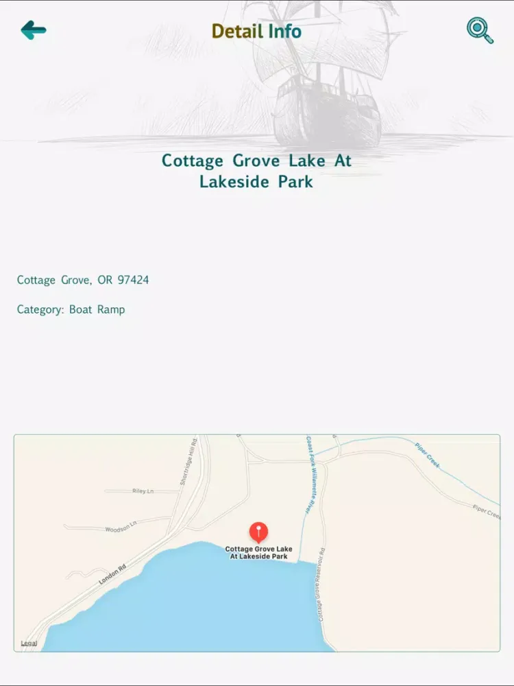 Oregon Boat Ramps - USA iPad  스크린샷