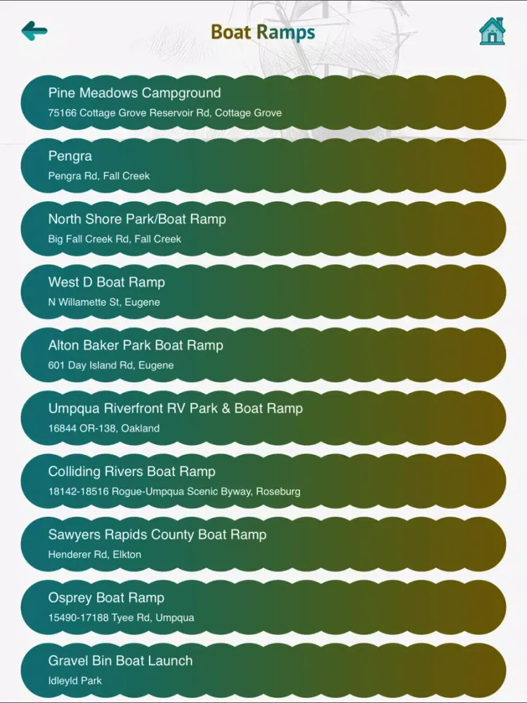 Oregon Boat Ramps - USA iPad  스크린샷