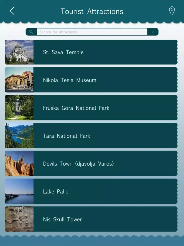 Capturas de tela do Serbia Tourism iPad 