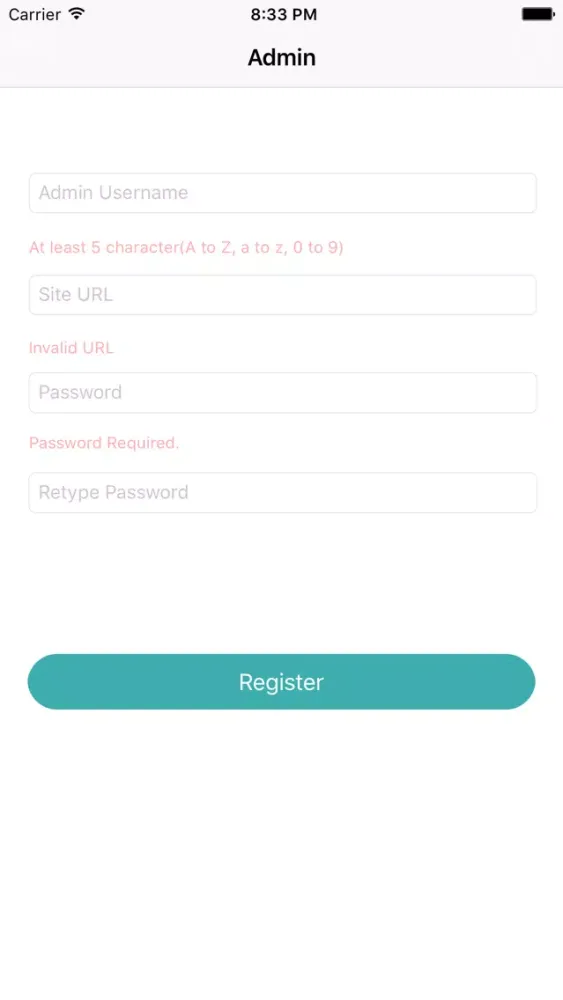 Admin Login应用截图
