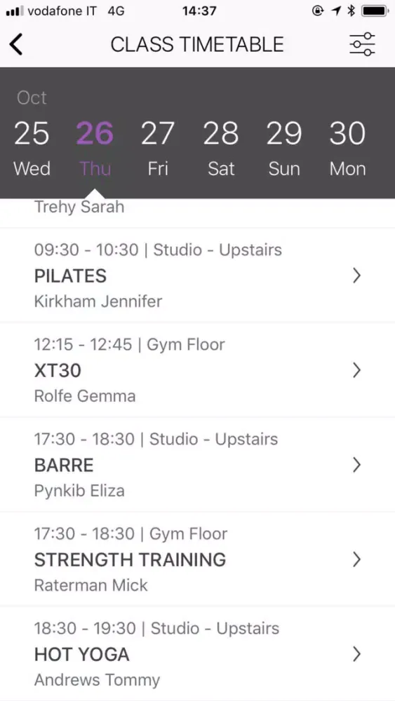 Zrzuty ekranu Platinum Mind Body Fitness