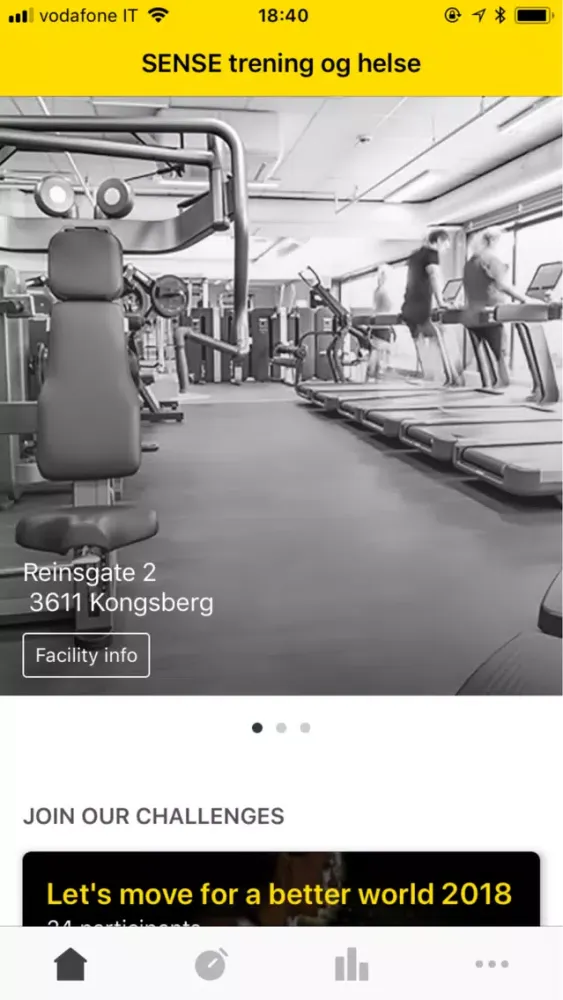 Capturas de tela do Sense Trening
