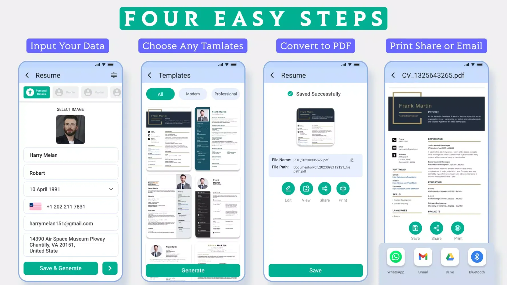 Resume Guru - Resume Builder Screenshots
