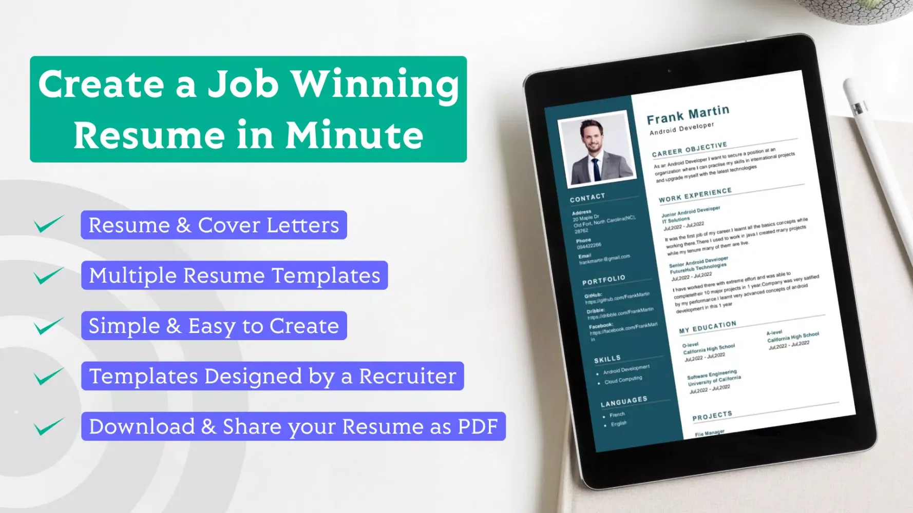 Resume Guru - Resume Builder Screenshots