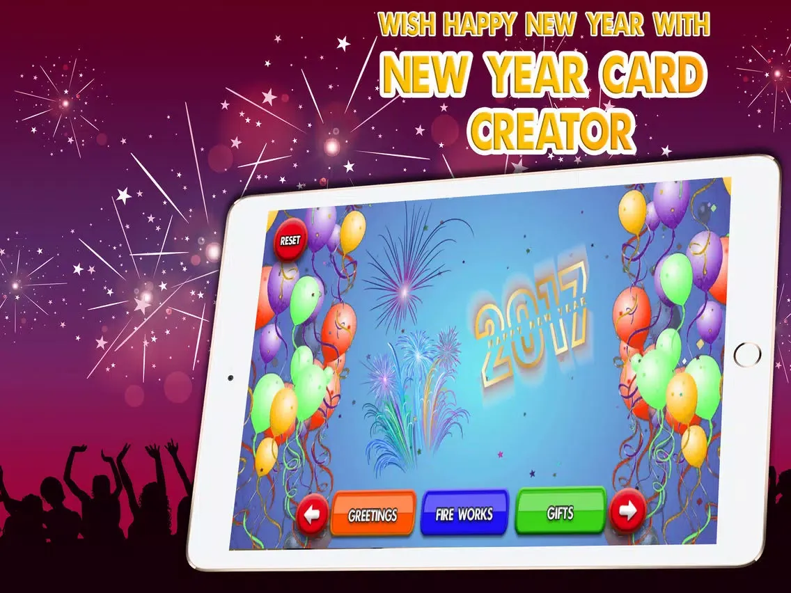 Tangkapan skrin Happy New Year Card Maker: Wish New Year Greetings iPad 
