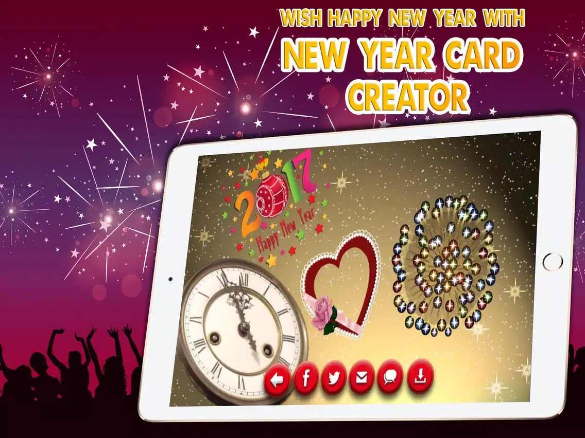 Tangkapan skrin Happy New Year Card Maker: Wish New Year Greetings iPad 