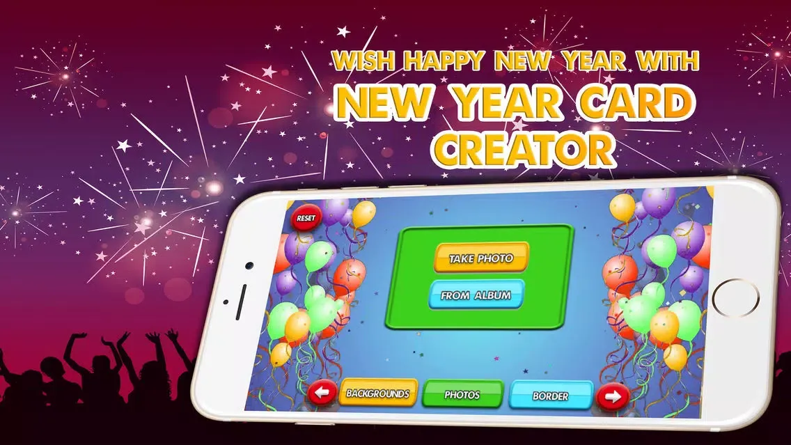 Tangkapan skrin Happy New Year Card Maker: Wish New Year Greetings