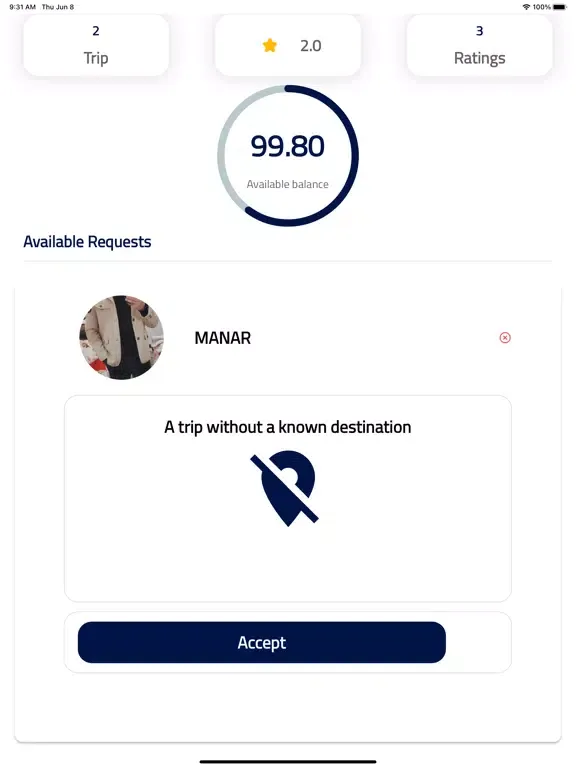 Tangkapan skrin Venus Captain iPad 