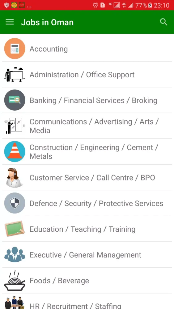 Zrzuty ekranu Jobs in Oman