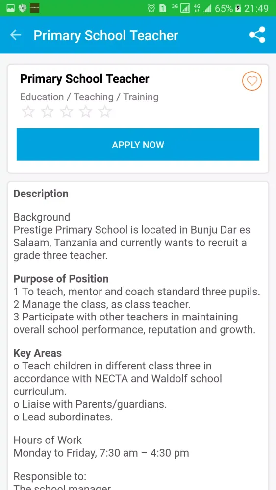 Job in Tanzania Screenshots