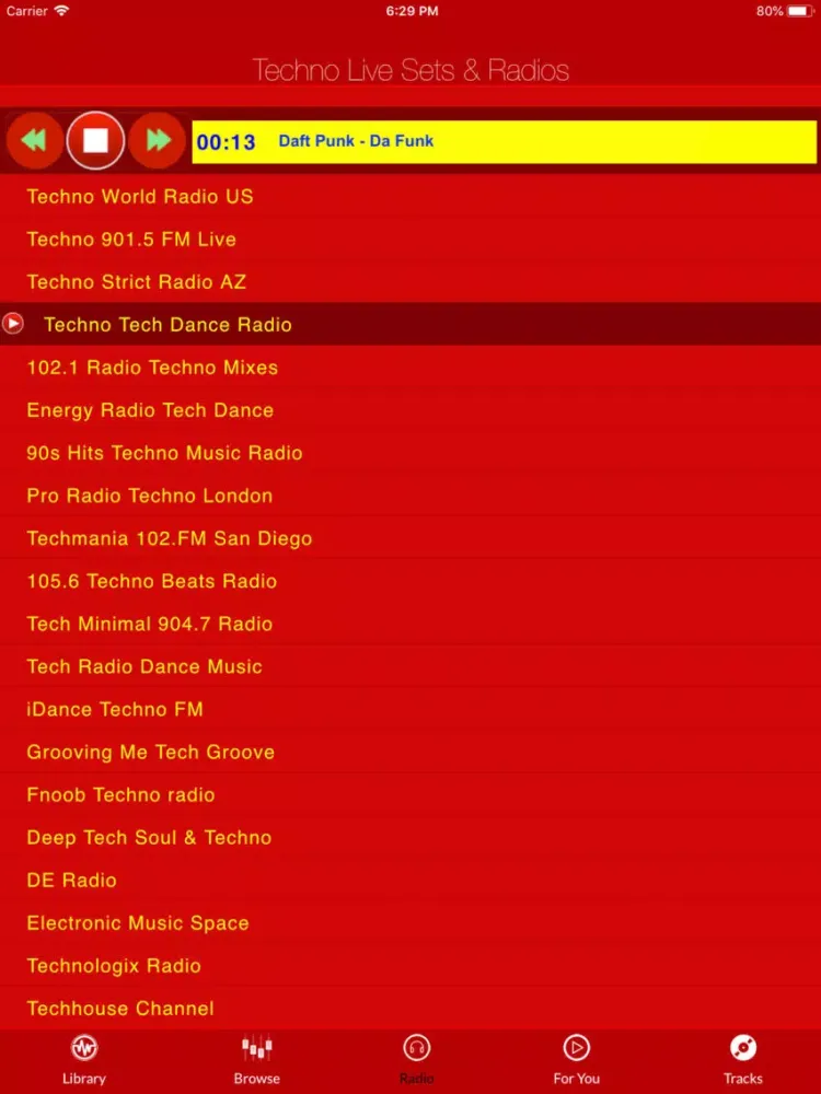 Techno Live Sets & Radios iPad  Screenshots