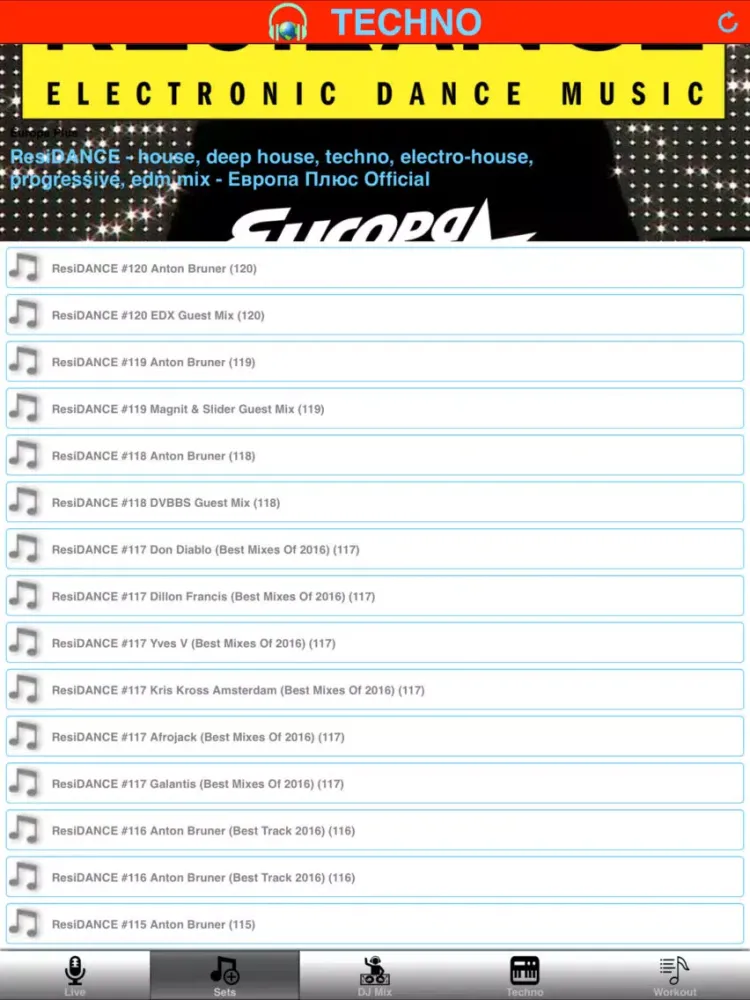 Скриншоты Techno Mix & Workout Music iPad 