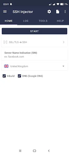 Zrzuty ekranu SSH Injector - Tunnel VPN
