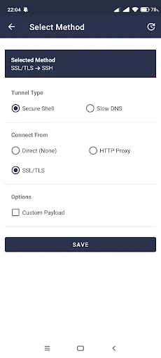Zrzuty ekranu SSH Injector - Tunnel VPN