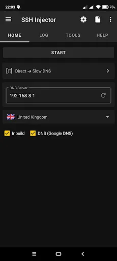 Zrzuty ekranu SSH Injector - Tunnel VPN