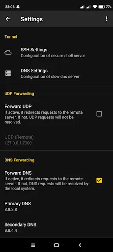 Zrzuty ekranu SSH Injector - Tunnel VPN