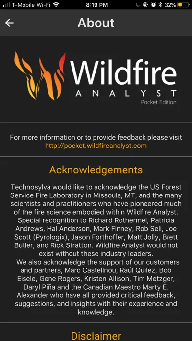 Capturas de pantalla de Wildfire Analyst Pocket