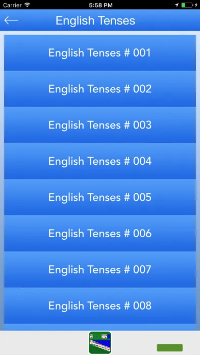 Tangkapan skrin English Tenses - Past Present Future