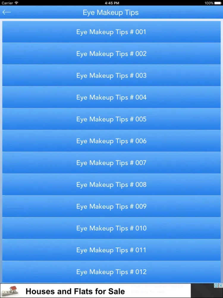 Eye Makeup Tips - Step by Step Makeup Tutorials iPad 应用截图