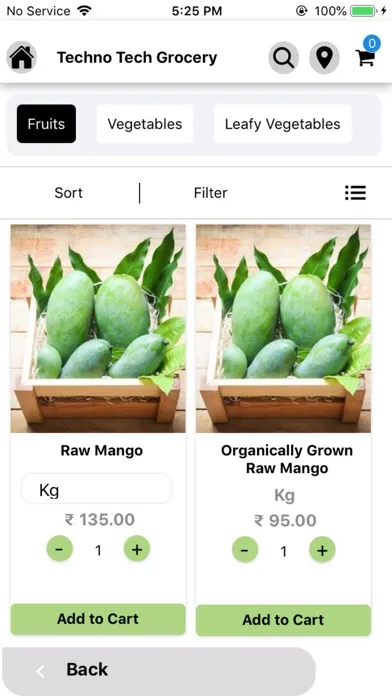 Tangkapan layar Technow Groceries