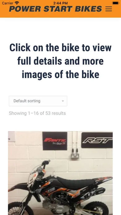Capturas de tela do Power Start Bikes