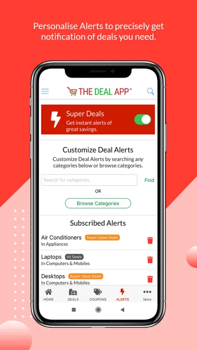 Capturas de tela do THE DEAL APP