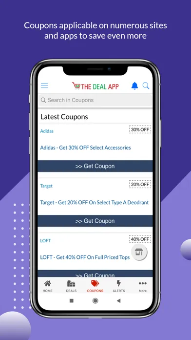 Capturas de tela do THE DEAL APP