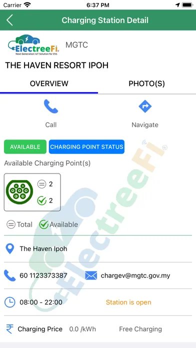 chargEV ElectreeFi سکرین شاٹس