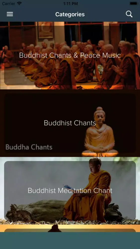 Ảnh chụp màn hình của Buddhist Chant