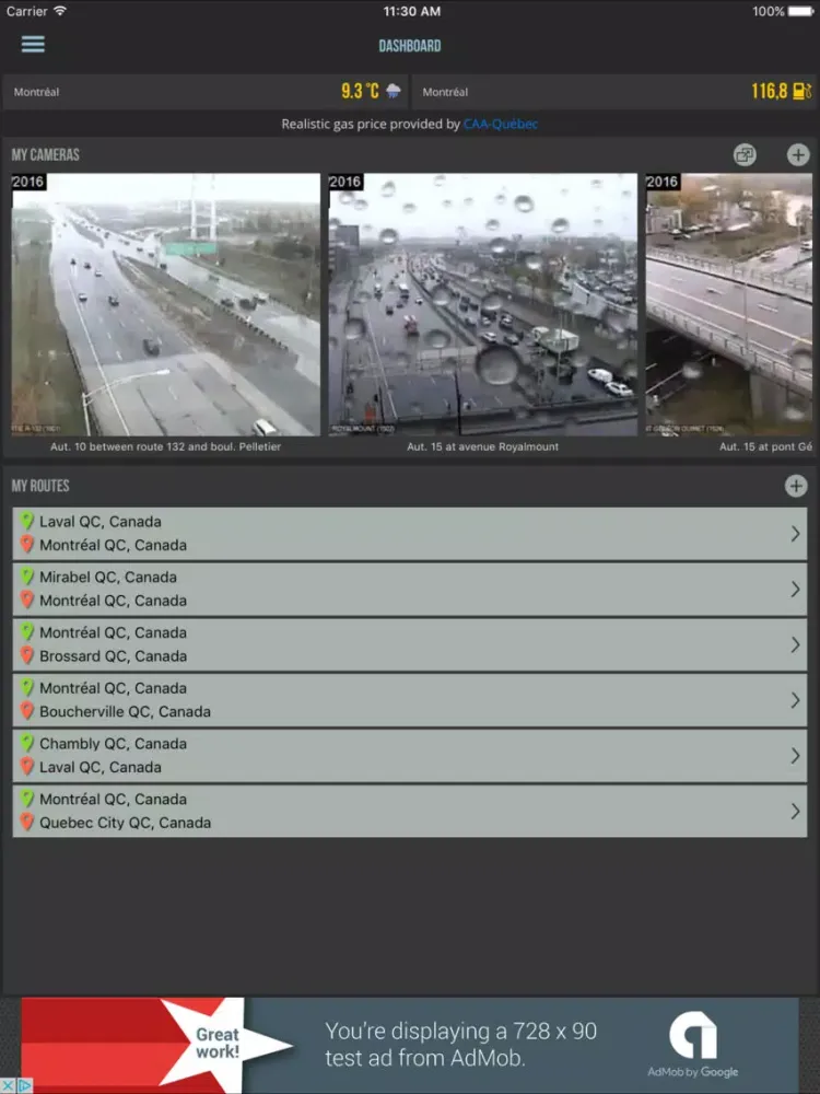Tangkapan skrin Sur la Route (On the Road) iPad 