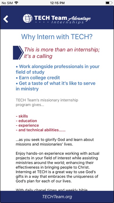 Tech Intern Info سکرین شاٹس