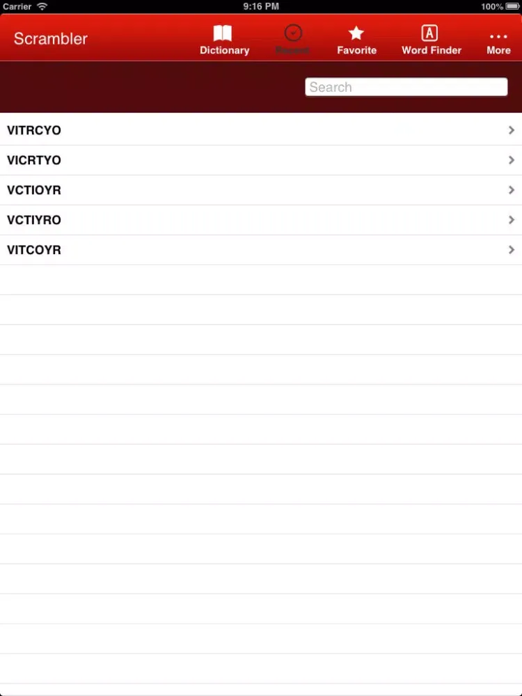 Scrambler - Ultimate Word Helper for SCRABBLE®, Words with Friends and Wordfeud crossword games iPad  Screenshots