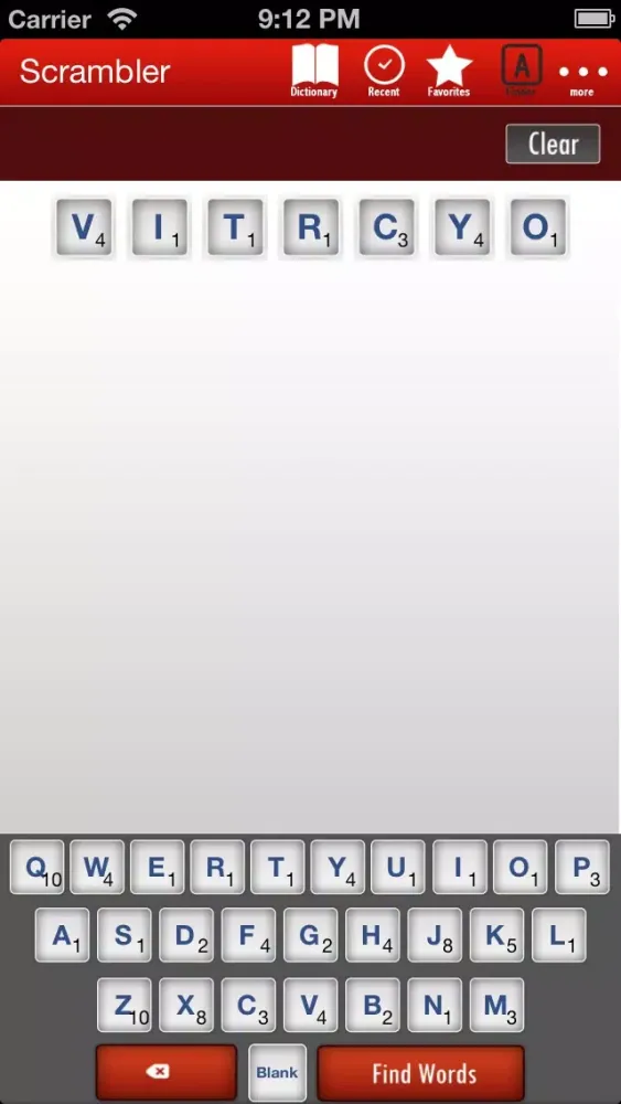 Scrambler - Ultimate Word Helper for SCRABBLE®, Words with Friends and Wordfeud crossword games Screenshots