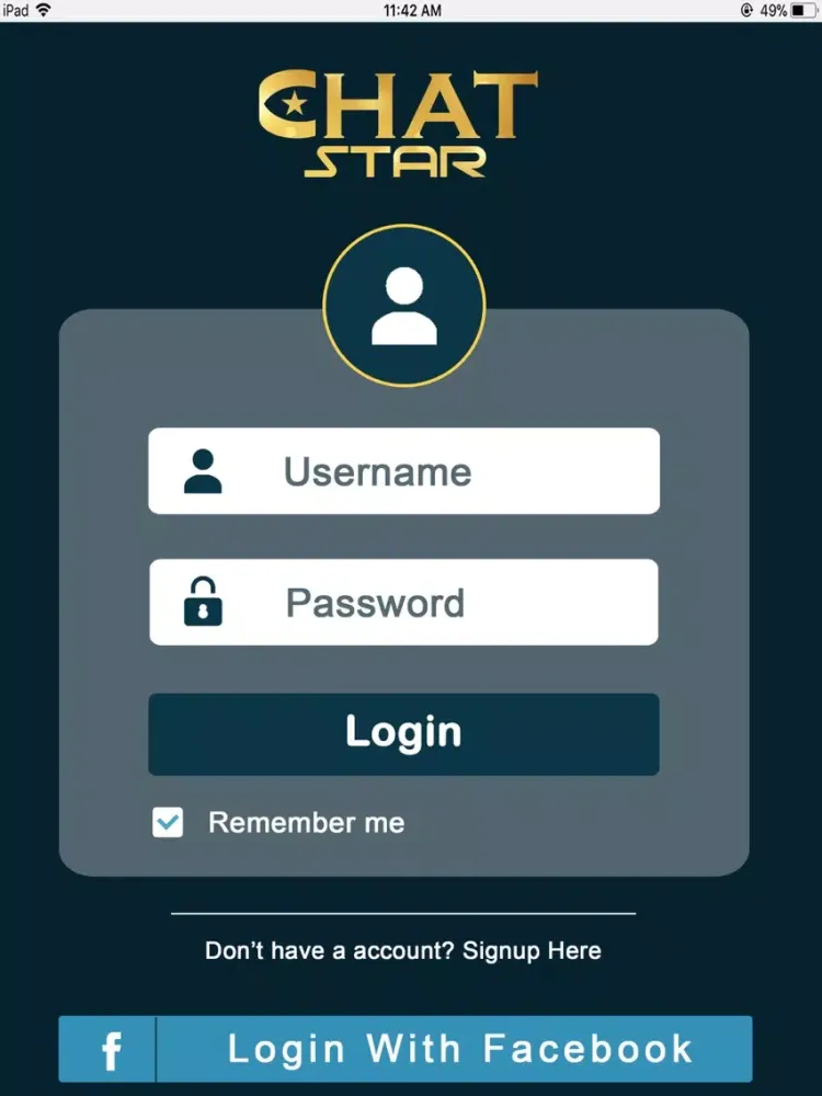 ภาพหน้าจอของ Chat Star Messenger iPad 