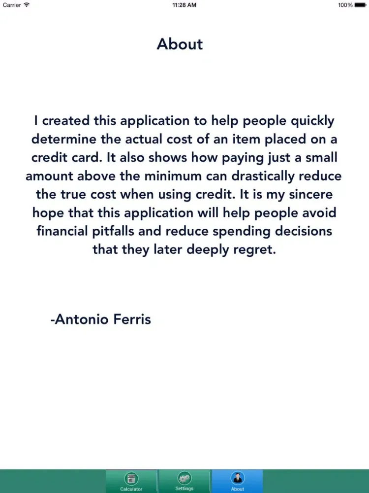 Cost of Credit Calculator iPad Ekran Görüntüleri