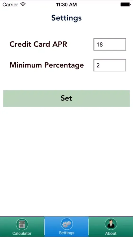 Cost of Credit Calculator Ekran Görüntüleri