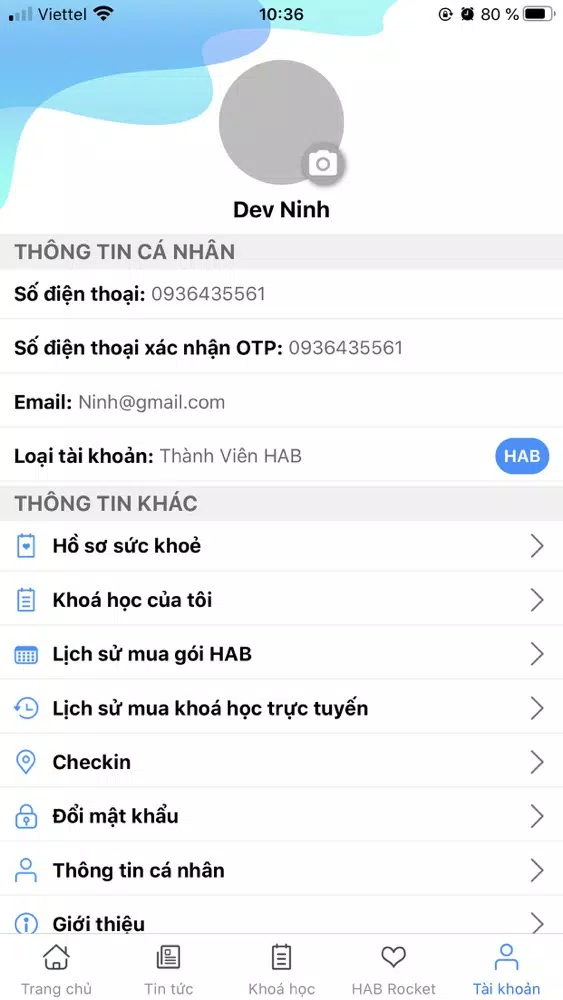 Screenshot di HAB