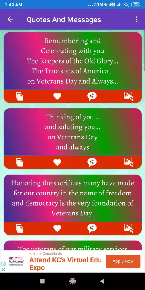 Happy Veterans Day:Greeting,Ph應用截圖