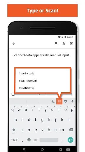 Capturas de pantalla de Scanner Keyboard