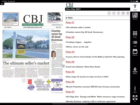 Captures d'écran de Cobb Business Journal iPad 