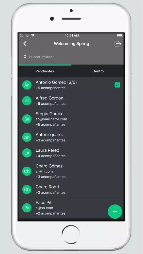 Capturas de tela do GuestCloud RRPP