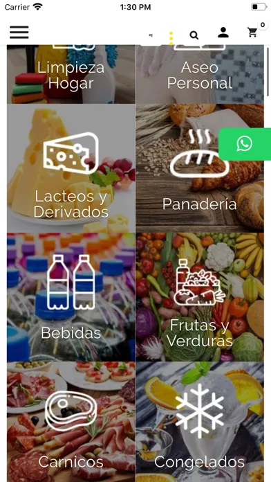 Tangkapan skrin Supermercado Comunal