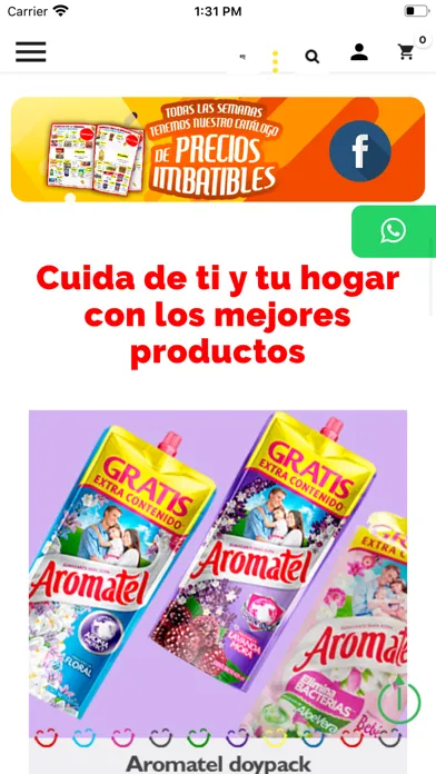 Tangkapan skrin Supermercado Comunal