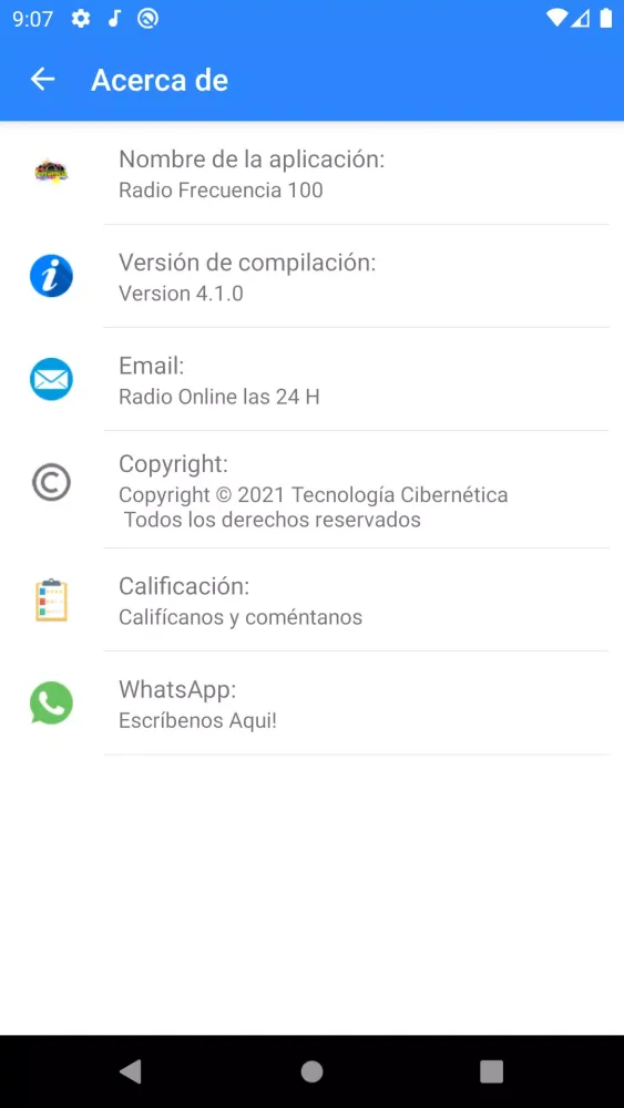 Capturas de pantalla de Radio Frecuencia 100